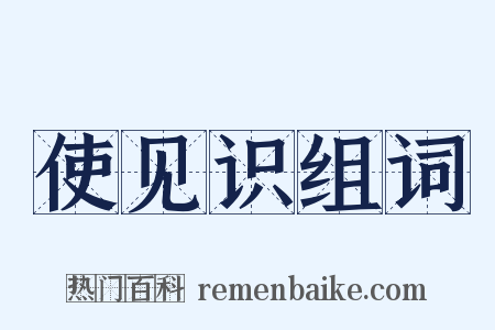 使见识组词是什么意思的图片